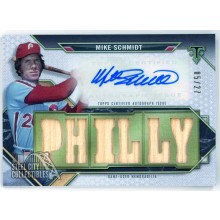 Mike Schmidt 2021 Topps Triple Threads Triple Relic Auto Card #TTAR-MSC2 05/27