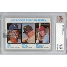Mike Schmidt 1973 Topps Baseball Rookie Card #615 BVG 6.5