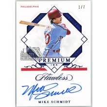 Mike Schmidt 2021 Panini Flawless Premium Ink Sapphire Autograph Card #PI-MS 1/7