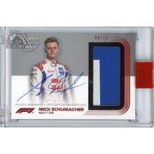 Mick Schumacher 2022 Topps Dynasty F1 Patch Autograph Card #DAP-MSIIII 5/10