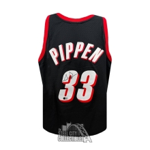 Scottie Pippen Autographed Portland Trail Blazers Mitchell & Ness 1999-00 Black Basketball Jersey - BAS