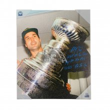 Paul Coffey Autographed Stanley Cup 24x20 Canvas Photo - BAS COA (6 Inscription)