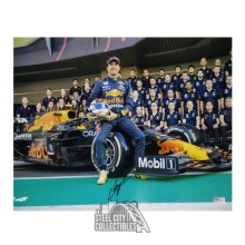 Sergio Perez Autographed Red Bull Racing 16x20 Sitting Racing Photo - BAS