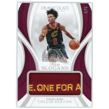 Collin Sexton 2018-19 Panini Immaculate Collection Team Slogans Rookie Patch Card #TS-CSX 5/5