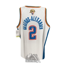 Shai Gilgeous-Alexander Autographed Oklahoma City Thunder Jordan White NBA Finals Swingman Association Edition Basketball Jersey - PSA/DNA
