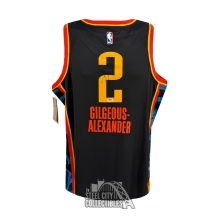 Shai Gilgeous-Alexander Autographed Oklahoma City Thunder Nike Swingman Black City Edition Basketball Jersey - PSA/DNA (Sticker On Bottom)