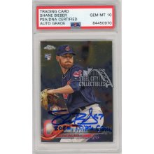 Shane Bieber 2018 Topps Chrome Update Rookie 2020 Triple Crown Autograph PSA/DNA 10
