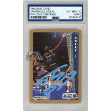 Shaquille O'Neal 1992-93 Fleer Autograph Rookie Card #37 PSA/DNA (Blue)