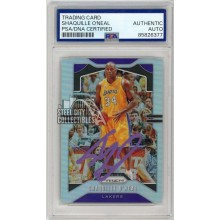 Shaquille O'Neal 2019-20 Panini Prizm Silver Autograph Card #11 PSA/DNA (Purple)