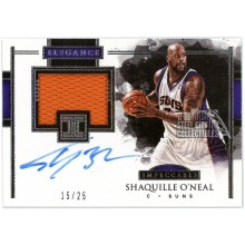 Shaquille O'Neal 2017-18 Panini Impeccable Elegance Game-Used Jersey Auto 15/25