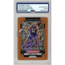 Shaquille O'Neal 2024-25 Panini Prizm Monopoly Orange Autograph Card #LEG2 /149 PSA/DNA (Purple)