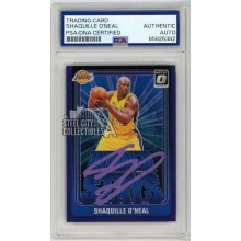 Shaquille O'Neal 2024-25 Panini Donruss Optic Winner Stays Purple Autograph Card #11 PSA/DNA (Purple)
