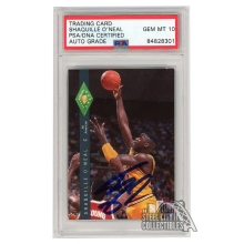 Shaquille O'Neal 1992-93 Classic Four Sport Autograph Rookie Card #318 PSA/DNA 10
