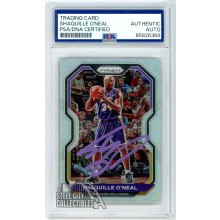 Shaquille O'Neal 2020-21 Panini Prizm Silver Autograph Card 207 PSA/DNA (Purple)