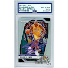 Shaquille O'Neal 2024-25 Panini Prizm Silver Autograph Card 290 PSA/DNA (Purple)