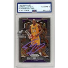 Shaquille O'Neal 2019-20 Panini Prizm Autograph Card #11 PSA/DNA 10 (Purple)