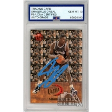 Shaquille O'Neal 1992-93 Fleer Ultra Rookie Auto Card PSA/DNA 10 (Light Blue)