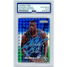 Shaquille O'Neal 2014-15 Panini Prizm Blue Green Auto Card PSA/DNA (Light Blue)