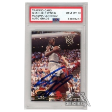 Shaquille O'Neal 1992-93 Topps Stadium Club Autograph Rookie Card #247 PSA/DNA 10