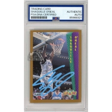 Shaquille O'Neal 1992-93 Fleer Autograph Rookie Card #298 PSA/DNA (Blue)