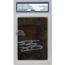 Shaquille O'Neal 1996-97 Fleer Metal On The Move Autograph Card #119 PSA/DNA (Blue)