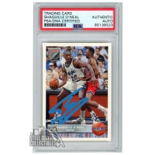Shaquille O'Neal 1992-93 Upper Deck Autograph Rookie Card #P43 PSA/DNA (Light Blue)