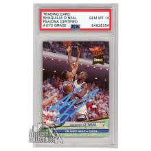 Shaquille O'Neal 1992-93 Fleer Ultra Autograph Rookie Card #328 PSA/DNA 10 (Light Blue)