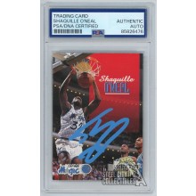 Shaquille O'Neal 1992-93 Skybox Rookie Autograph Card #382 PSA/DNA (Light Blue)
