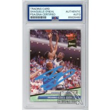Shaquille O'Neal 1992-93 Fleer Ultra Rookie Autograph Card PSA/DNA (Light Blue)