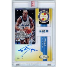 Shaquille O'Neal 2018-19 Panini Certified 10 Year Ann. Gold Auto Card 09/10