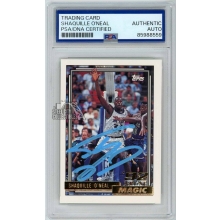 Shaquille O'Neal 1992-93 Topps Gold Autograph Rookie Card #362 PSA/DNA (Blue)