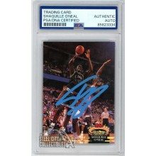 Shaquille O'Neal 1992-93 Topps Stadium Club Member's Choice Rookie Auto Card PSA/DNA (Light Blue)