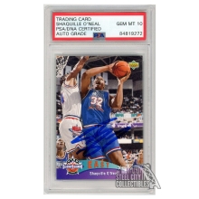 Shaquille O'Neal 1992-93 Upper Deck Autograph Rookie Card #424 PSA/DNA 10