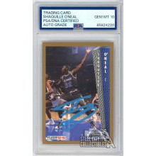 Shaquille O'Neal 1992-93 Fleer Rookie Auto Card #401 PSA/DNA 10 (Light Blue)