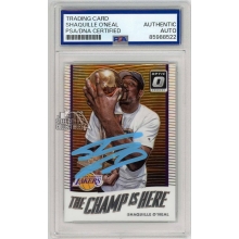 Shaquille O'Neal 2017-18 Panini Donruss Optic The Champ is Here Autograph Card #7 PSA/DNA (Blue)