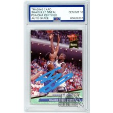Shaquille O'Neal 1992-93 Fleer Ultra Rookie Autograph Card #328 PSA/DNA 10 (Light Blue)