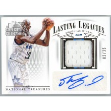 Shaquille O'Neal 2014-15 Panini National Treasures Lasting Legacies Jersey Autograph Card #LL-SO 2/25