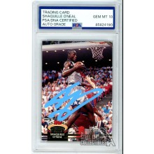 Shaquille O'Neal 1992-93 Topps Stadium Rookie Auto Card PSA/DNA 10 (Light Blue)