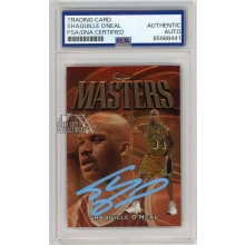 Shaquille O'Neal 1997-98 Topps Finest Masters Autograph Card #217 PSA/DNA (Blue)