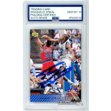 Shaquille O'Neal 1992-93 Upper Deck Top Prospects Rookie Auto Card PSA/DNA 10
