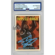 Shaquille O'Neal 1993-94 Topps 1st Team All-Rookie Autograph Card #152 PSA/DNA (Blue)
