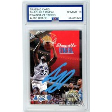 Shaquille O'Neal 1992-93 Skybox Rookie Autograph Card #382 PSA/DNA 10 (Light Blue)