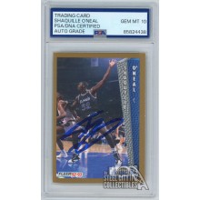 Shaquille O'Neal 1992-93 Fleer Rookie Autograph Card #401 PSA/DNA 10