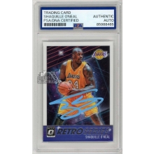 Shaquille O'Neal 2018-19 Panini Donruss Optic Retro Series Autograph Card #10 PSA/DNA (Blue)