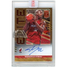Shaquille O'Neal 2021-22 Panini Donruss Elite Gold Autograph 4/10