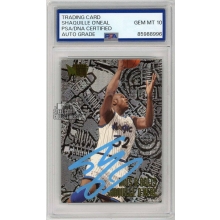 Shaquille O'Neal 1995-96 Fleer Metal Nuts & Bolts Autograph Card #215 PSA/DNA 10 (Blue)