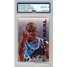 Shaquille O'Neal 1995-96 Skybox Emotion For Real Autograph Card #70 PSA/DNA 10 (Blue)