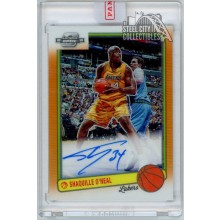 Shaquille O'Neal 2020-21 Panini Contenders Optic Orange Prizm Auto Card 04/15
