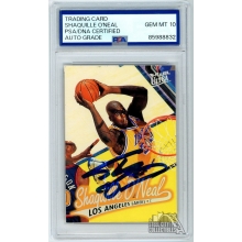 Shaquille O'Neal 1996-97 Fleer Ultra Autograph Card #204 PSA/DNA 10