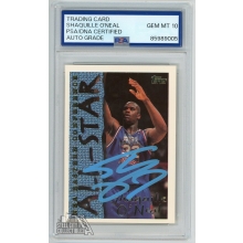 Shaquille O'Neal 1994-95 Topps All-Star Auto Card #13 PSA/DNA 10 (Light Blue)